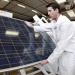 photo of lab tech making solar panel